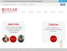 Tablet Screenshot of oscarhospitality.com.au